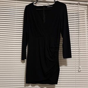 Elegant Black Long Sleeve Dress